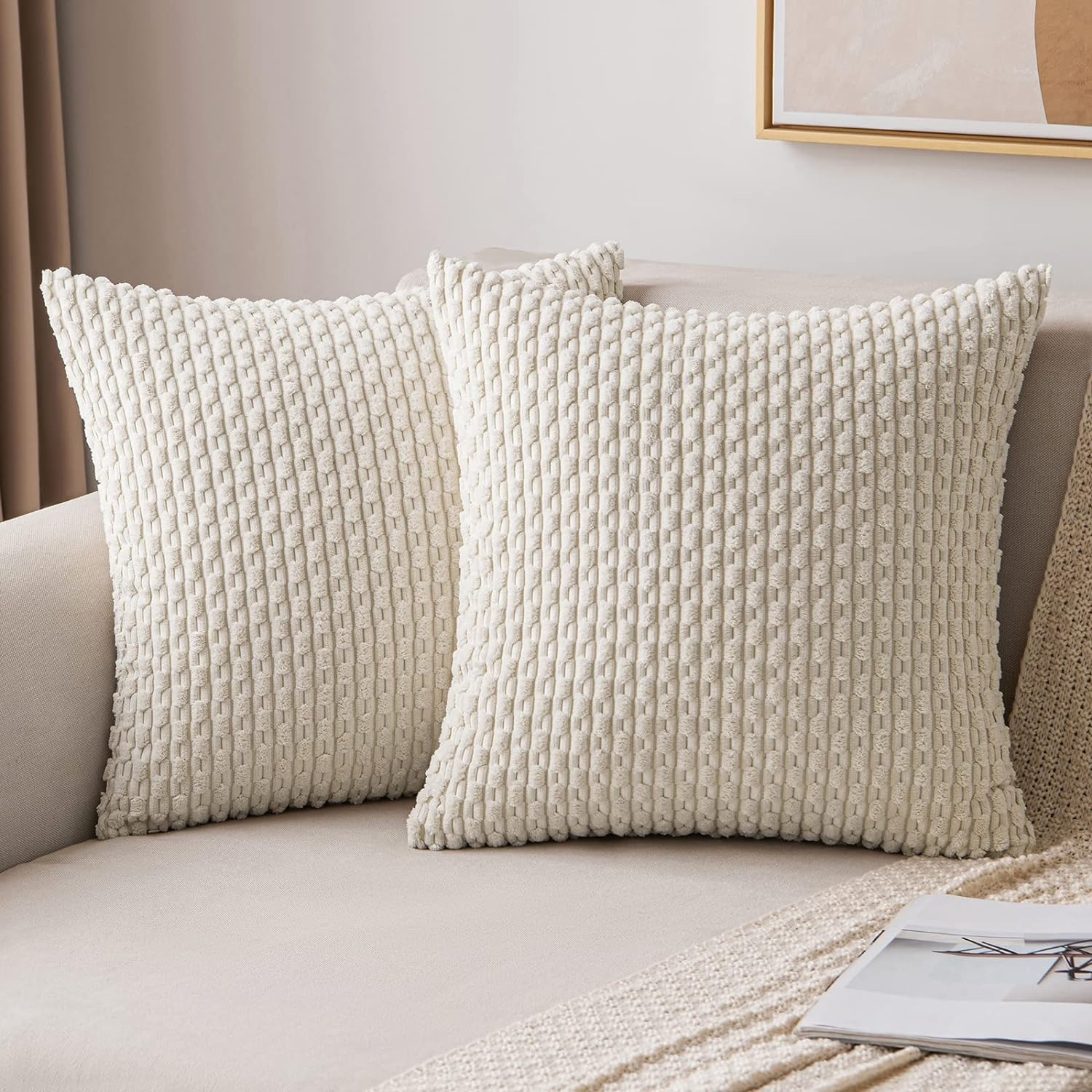 Striped Throw Pillow Cover 18x - Pillow Insert 18X18 ulasan dan harga