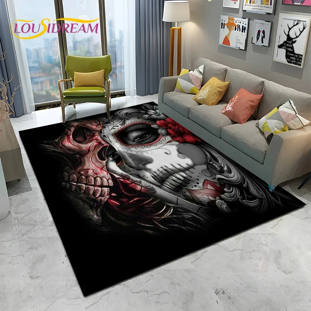 Horror Gothic Female Skull Dea - Home Textiles Sale ulasan dan harga