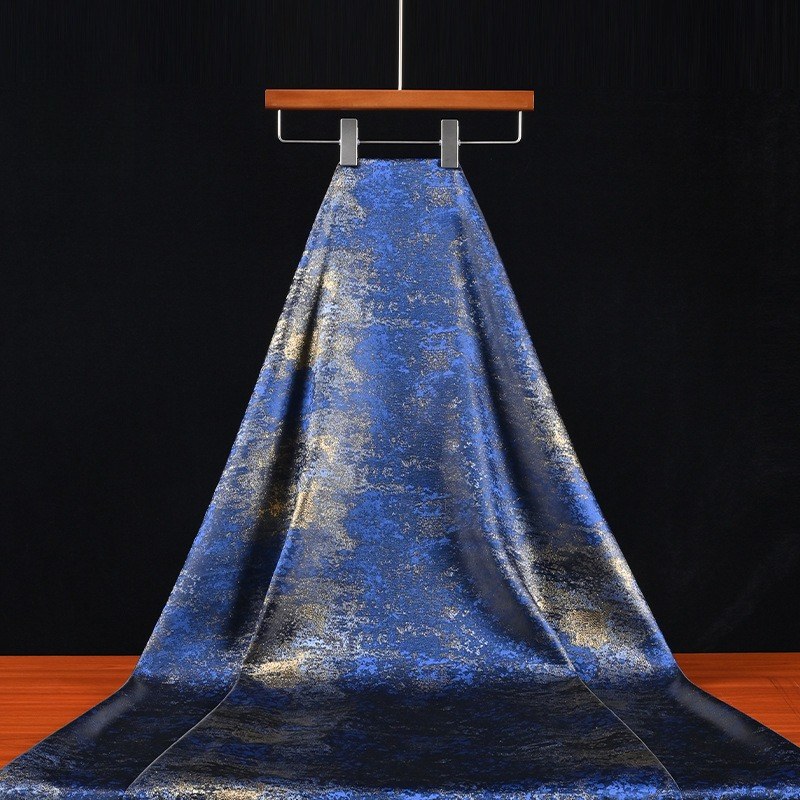 Retro Blue Gilded Gradient Tex - Home Textiles Usa ulasan dan harga