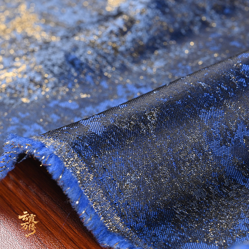 Retro Blue Gilded Gradient Tex - Home Textiles Usa ulasan dan harga
