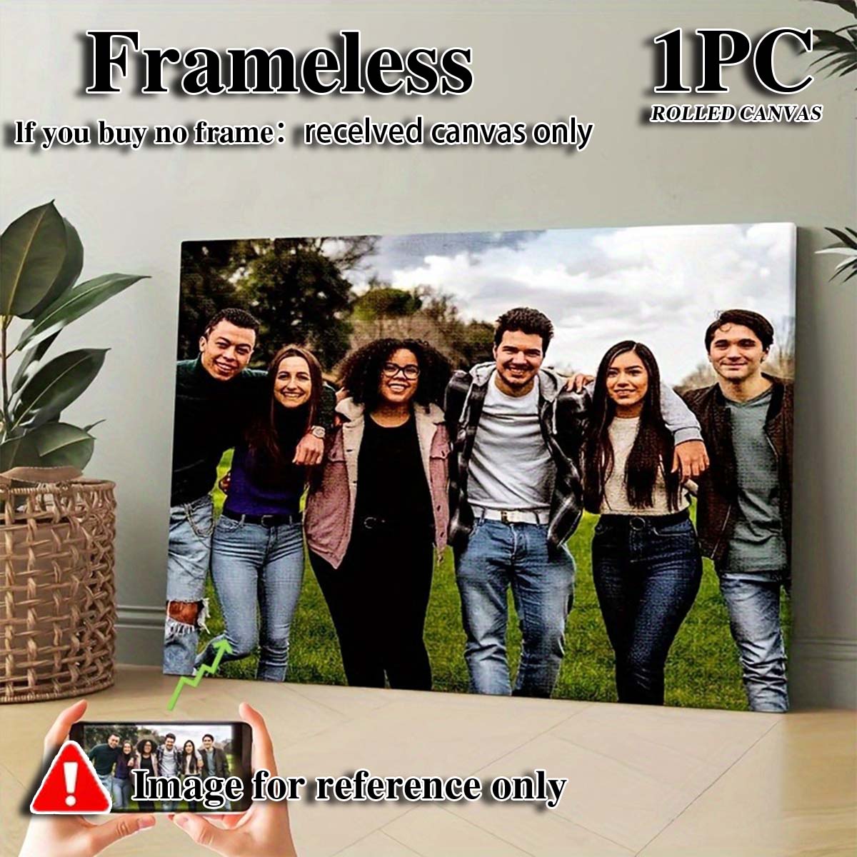 Custom 2D Photo Canvas Wall Ar - Home Textiles Usa ulasan dan harga