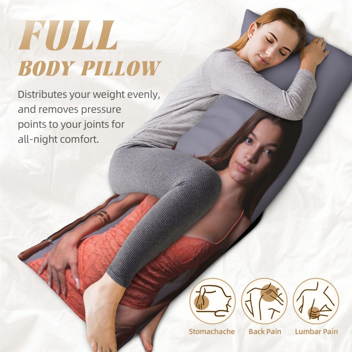 1 Custom Photo Body Pillowcase - Home Textiles Usa ulasan dan harga